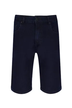 BERMUDA JEANS DARK BLUE AMACIADA