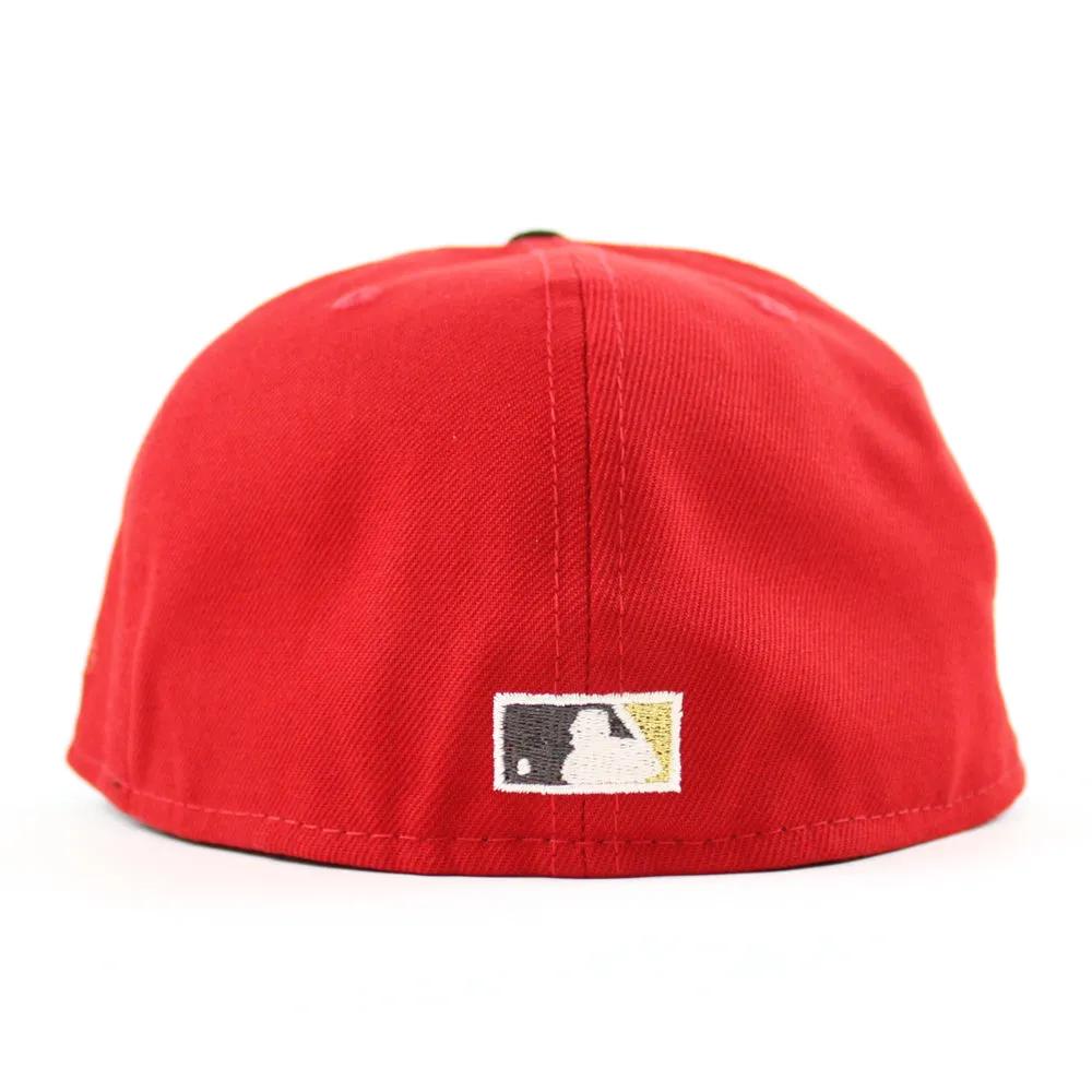 Cincinnati Reds Los Rojos 2015 All Star Game New Era 59Fifty Fitted Hat (Scarlet Red Black Green Under Brim)