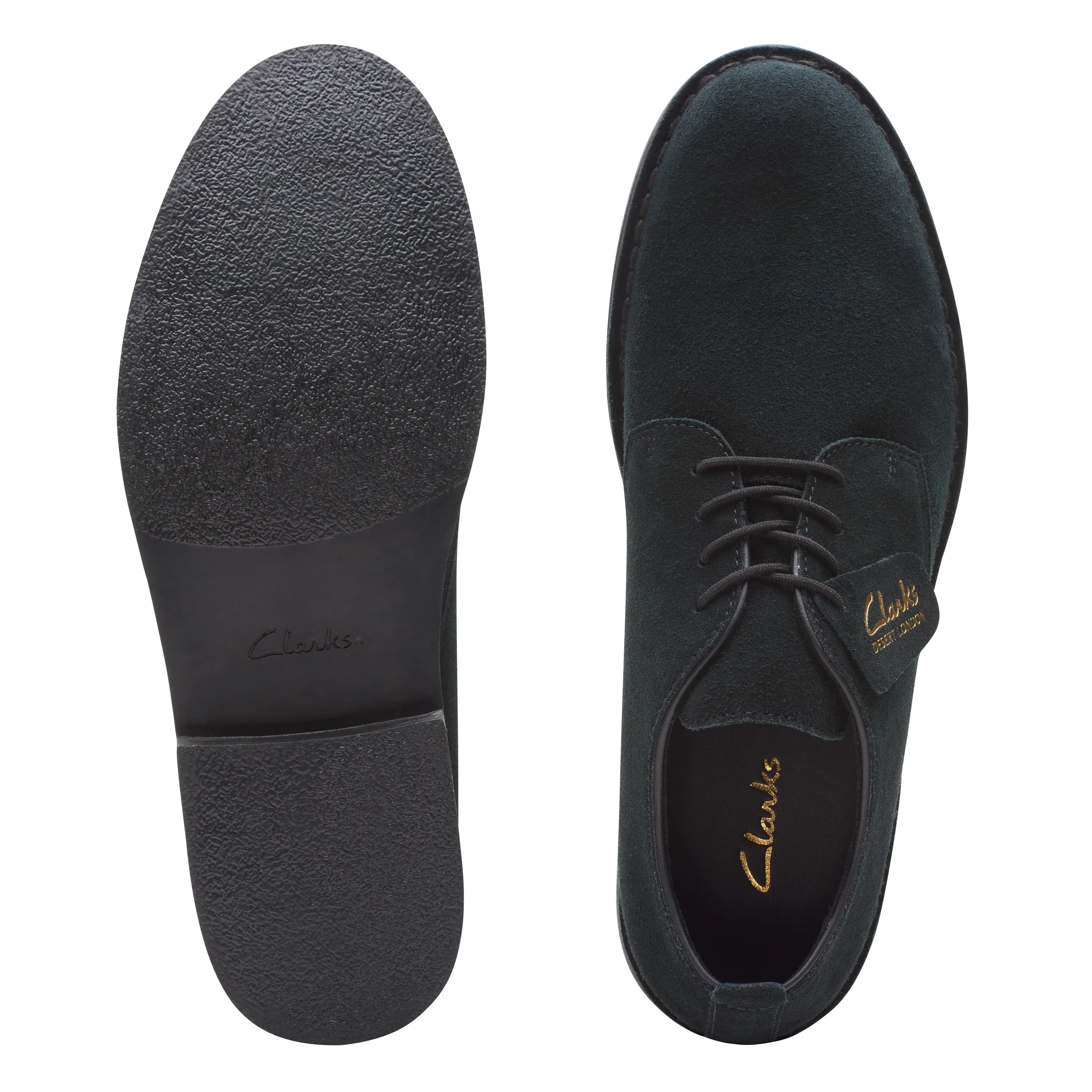 CLARKS | ZAPATOS DERBY HOMBRE | DESERT LON EVO BLACK SUEDE | NEGRO