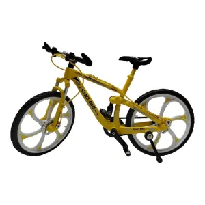 Jada Toys Vehículo Bicicleta Amarilla Llanta Negra Rin Blanco Escala 1:8 Mountain Bike