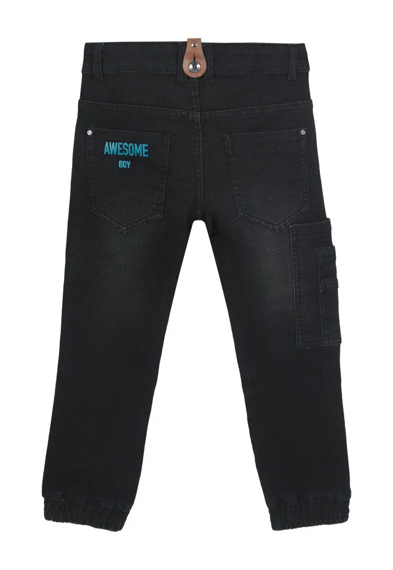 Jeans Awesome Niño Denim negro Black and Blue