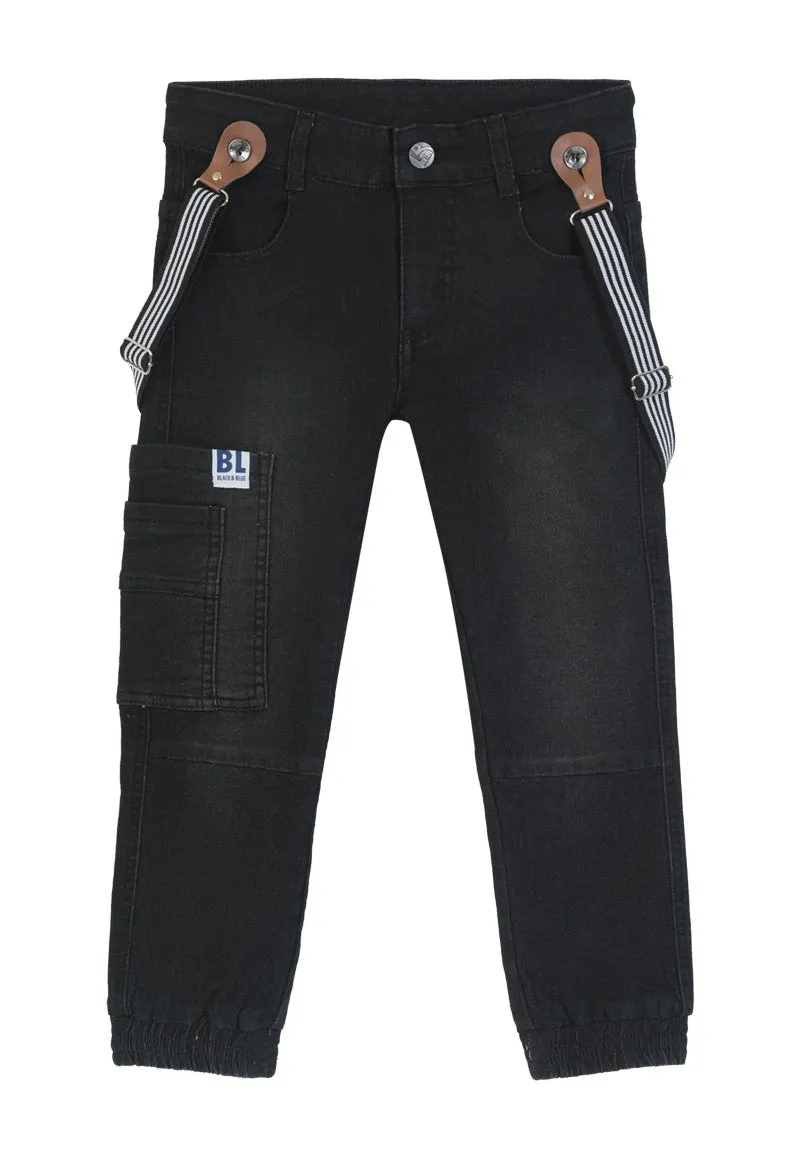 Jeans Awesome Niño Denim negro Black and Blue