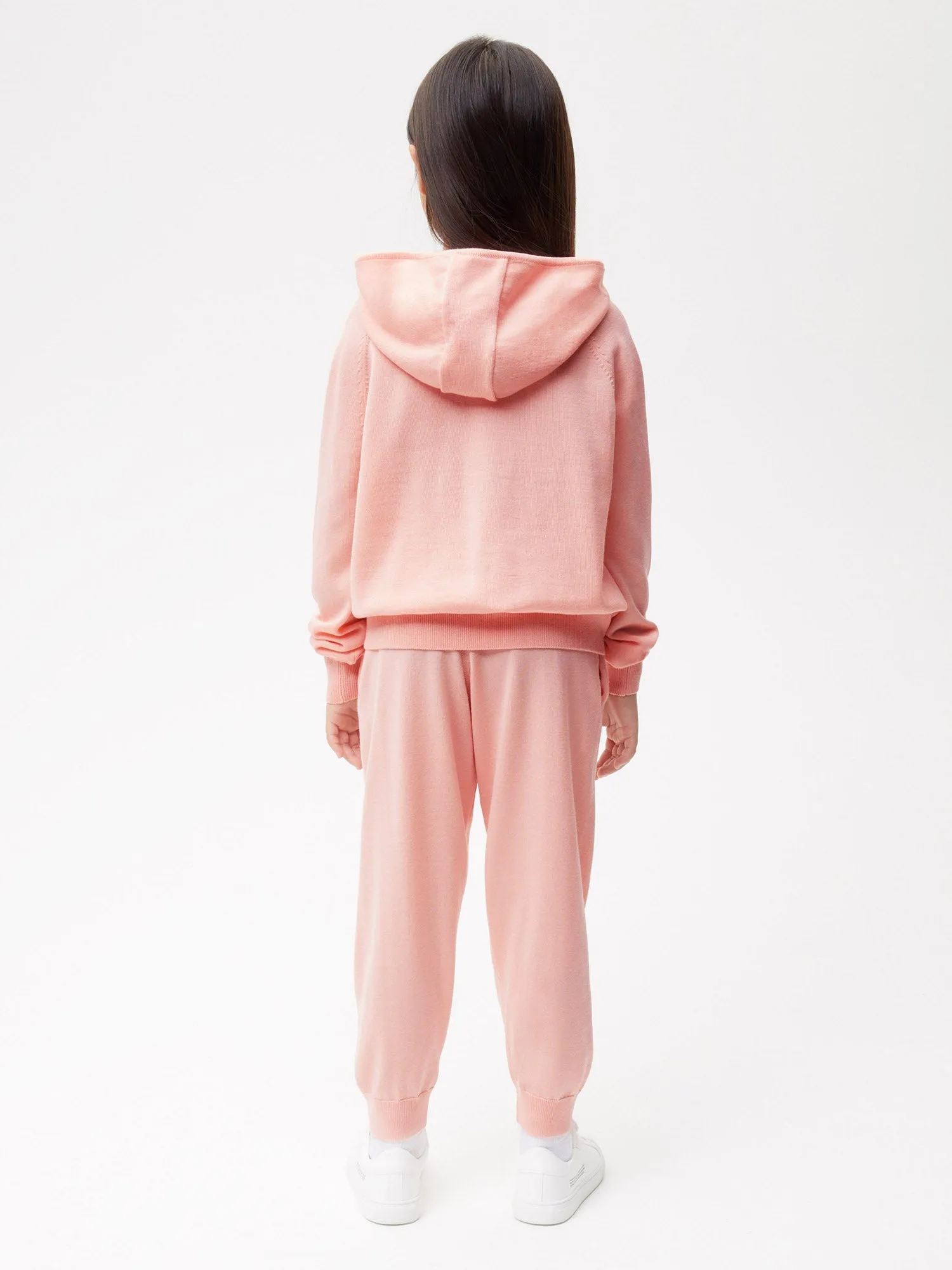 Kids Merino Wool Hoodie—pearl pink