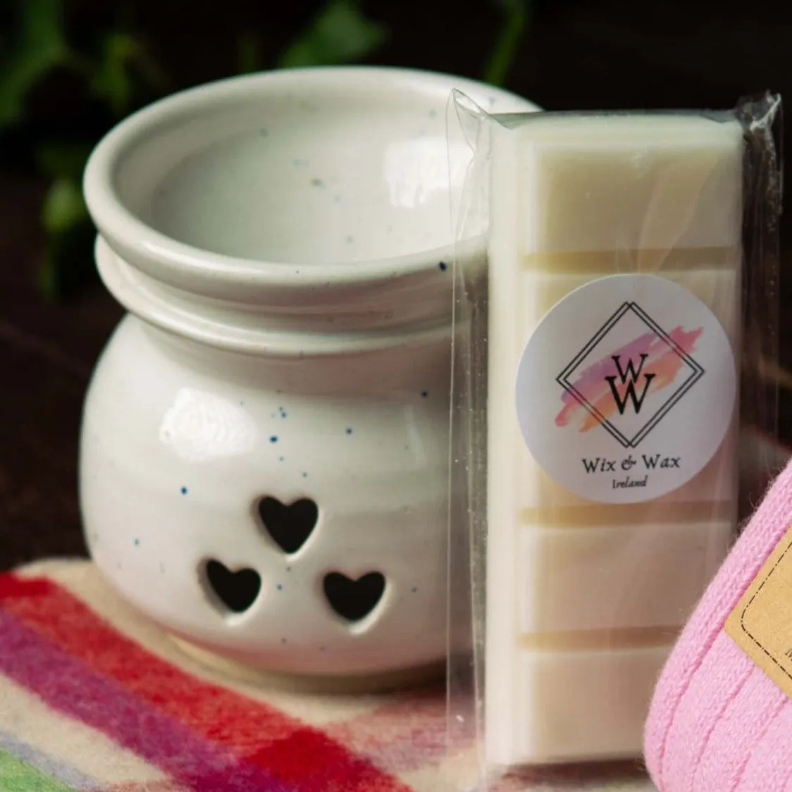 Lambswool Scarf, Merino Socks, Ceramic Wax Warmer and Wax Melts