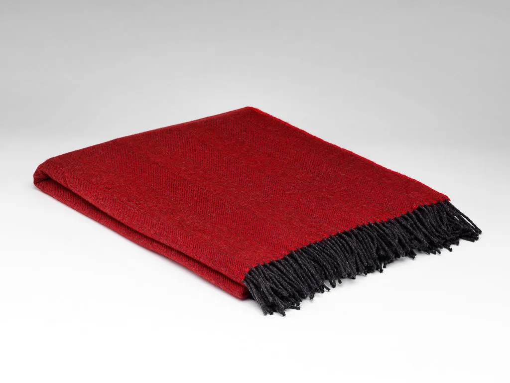 McNutt Supersoft Merino Lambswool Throw "Rose & Raven"