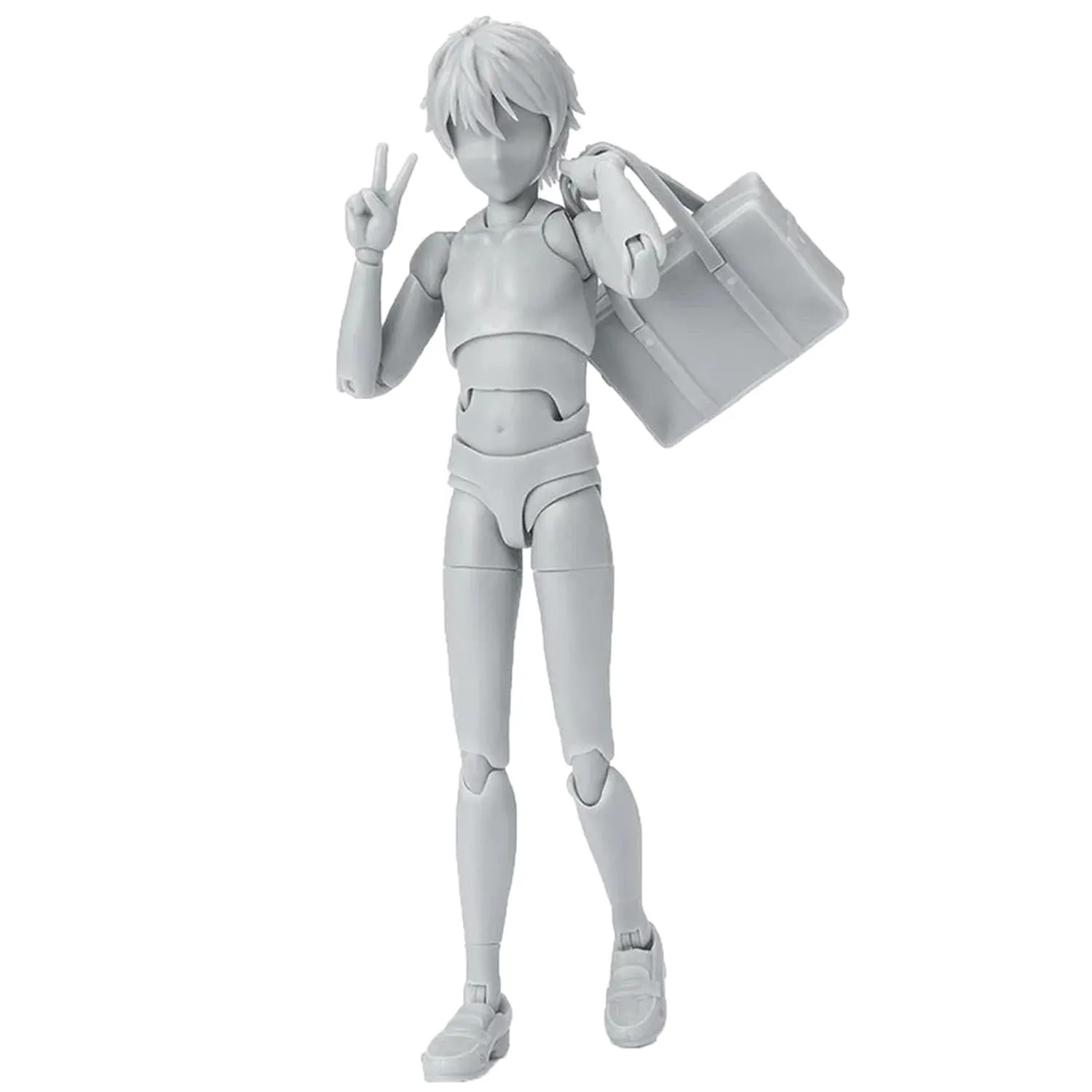 New Arrival Bandai Figura Articulada Tamashii Nations S.H.Figuarts Body Kun Ed. Dx Set Gray Color School Life Ver. Original Design Art