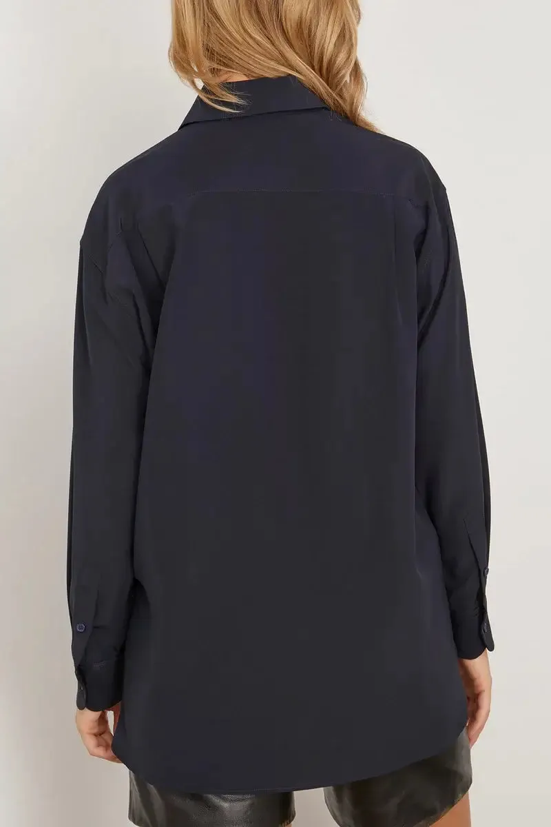 Nili Lotan - Julien Shirt in Dark Navy