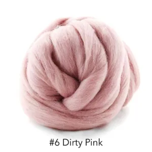 Polish Merino Wool Top - Dirty Pink