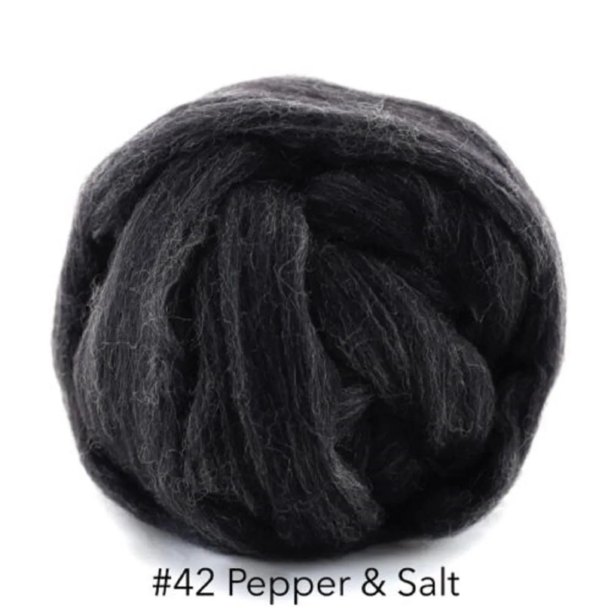 Polish Merino Wool Top - Salt and Pepper