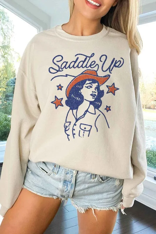 SADDLE UP COUNTRY OVERSIZED SWEATSHIRT